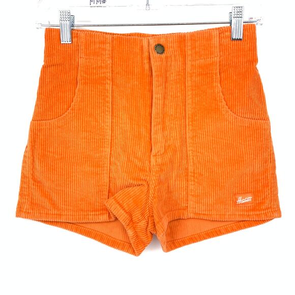 Hammies Pants - Hammies Corduroy Shorts Womens Size 26 Orange 2" Inseam Elastic Waist